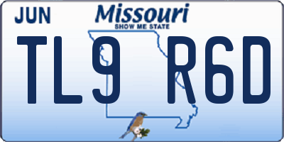 MO license plate TL9R6D