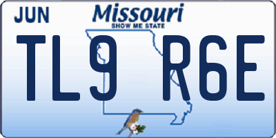 MO license plate TL9R6E