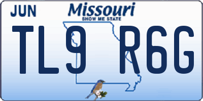MO license plate TL9R6G