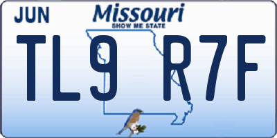 MO license plate TL9R7F