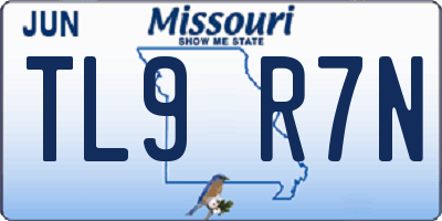MO license plate TL9R7N