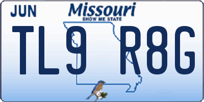MO license plate TL9R8G
