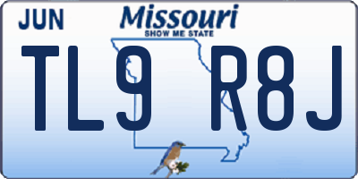 MO license plate TL9R8J