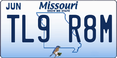 MO license plate TL9R8M
