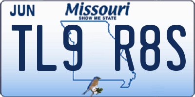 MO license plate TL9R8S