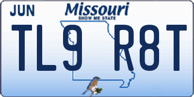 MO license plate TL9R8T