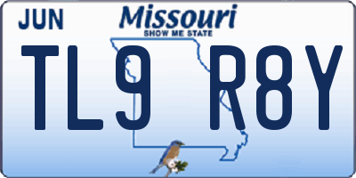 MO license plate TL9R8Y