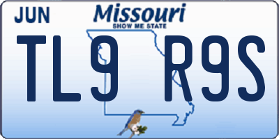 MO license plate TL9R9S