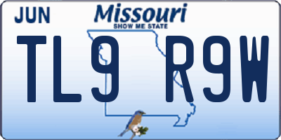 MO license plate TL9R9W