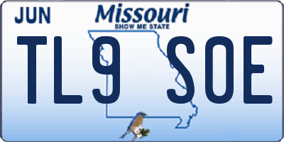 MO license plate TL9S0E