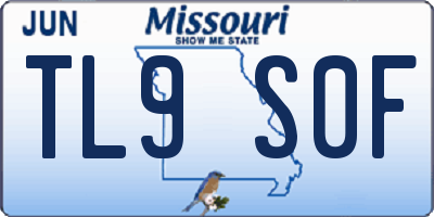 MO license plate TL9S0F