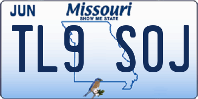MO license plate TL9S0J