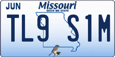 MO license plate TL9S1M