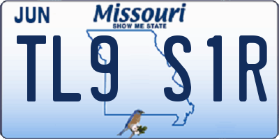 MO license plate TL9S1R