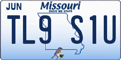 MO license plate TL9S1U