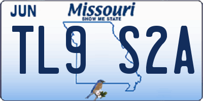 MO license plate TL9S2A