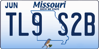 MO license plate TL9S2B