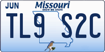MO license plate TL9S2C