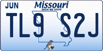 MO license plate TL9S2J