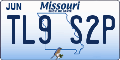 MO license plate TL9S2P