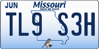 MO license plate TL9S3H
