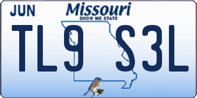 MO license plate TL9S3L