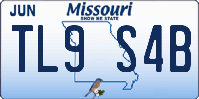 MO license plate TL9S4B