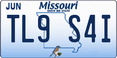 MO license plate TL9S4I