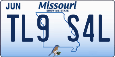 MO license plate TL9S4L