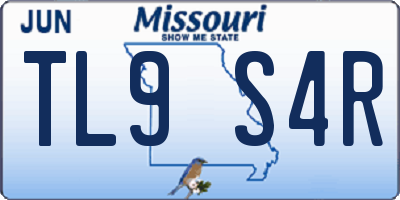 MO license plate TL9S4R
