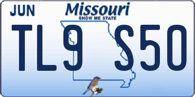 MO license plate TL9S5O
