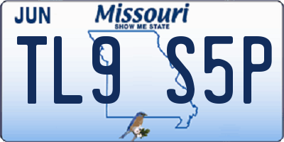 MO license plate TL9S5P