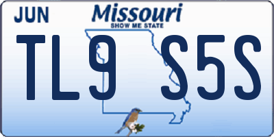 MO license plate TL9S5S