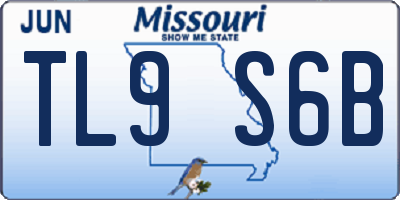 MO license plate TL9S6B
