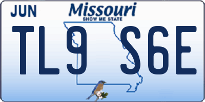 MO license plate TL9S6E