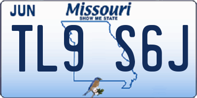 MO license plate TL9S6J