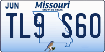 MO license plate TL9S6O