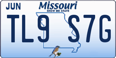 MO license plate TL9S7G