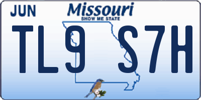 MO license plate TL9S7H