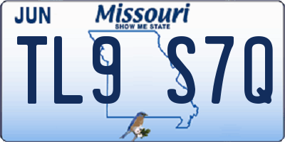 MO license plate TL9S7Q