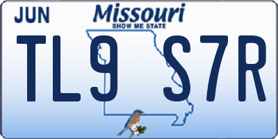 MO license plate TL9S7R