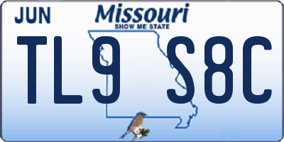 MO license plate TL9S8C