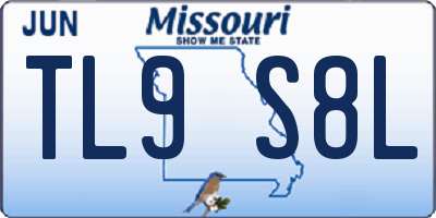 MO license plate TL9S8L