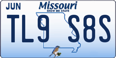 MO license plate TL9S8S