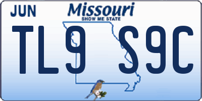 MO license plate TL9S9C