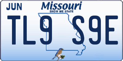 MO license plate TL9S9E