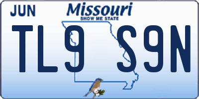 MO license plate TL9S9N