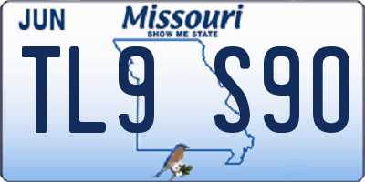 MO license plate TL9S9O