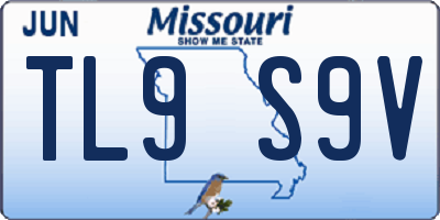 MO license plate TL9S9V