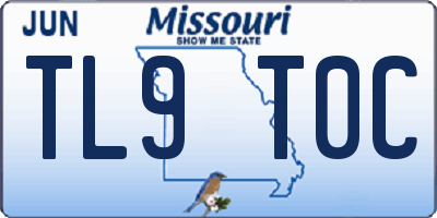 MO license plate TL9T0C